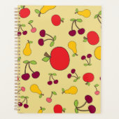 Kleurrijke Fruit Patroon Appels Kersen en Peren Planner (Voorkant)