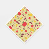 Kleurrijke Fruit Patroon Appels Kersen en Peren Servet (Hoek)