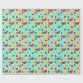 Kleurrijke Fruit Patroon Citrus Aardbei Meloen Cadeaupapier (Vlak)