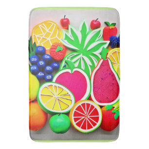 Kleurrijke Fruit Pop Art Badmat