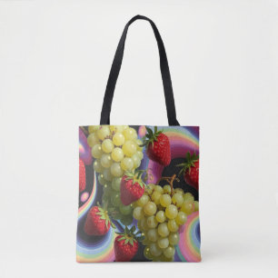 Kleurrijke Fruit Swirl Shopping Errand Canvas tas