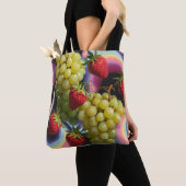 Kleurrijke Fruit Swirl Shopping Errand Canvas tas (Dichtbij)
