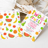 Kleurrijke Fruit Two-tii Frutti 2e Verjaardag Kaart