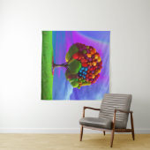 Kleurrijke fruitboom wandkleed (In Situ (horizontaal))