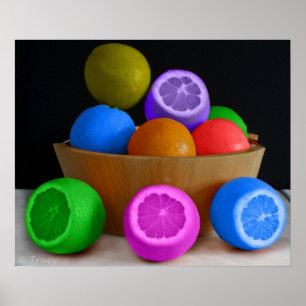 Kleurrijke fruitBowl Poster
