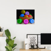 Kleurrijke fruitBowl Poster (Thuiskantoor)