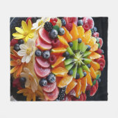 Kleurrijke fruitcake fleece deken (Voorkant (Horizontaal))