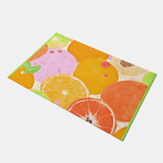 Kleurrijke fruitexplosie deurmat (Schuin)