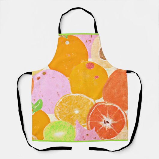 Kleurrijke fruitexplosie schort (Voorkant)