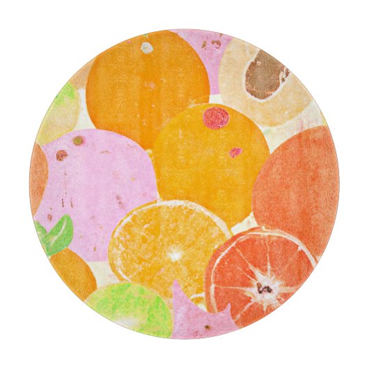 Kleurrijke fruitexplosie snijplank (Voorkant)