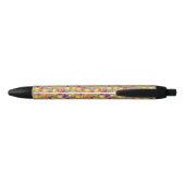 Kleurrijke Fruitige Patroon Pen (Bruine Basis) (Achterkant)
