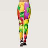 Kleurrijke Fruitmix Kunst Leggings (Achterkant)