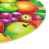 Kleurrijke Fruitmix Kunst Snijplank (Hoek)