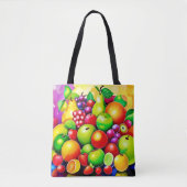 Kleurrijke Fruitmix Kunst Tote Bag (Voorkant)