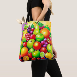 Kleurrijke Fruitmix Kunst Tote Bag