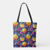 Kleurrijke Fruitpatroon Canvas tas - Gepersonalise (Achterkant)
