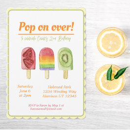 Kleurrijke fruitpopulatie Zomer Birthday Kaart