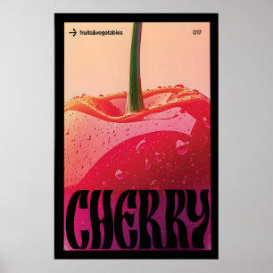 Kleurrijke Fruitprint - Krachtige Kersposter voor Poster