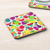 Kleurrijke Fruits Orchard Artistry Bier Onderzetter (Linkerzijde)