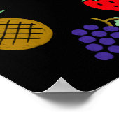 Kleurrijke fruittekeningen poster (Hoek)