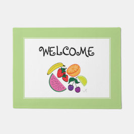 Kleurrijke fruitzomer, flauw, kool deurmat