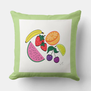 Kleurrijke fruitzomer, kool, geweer kussen