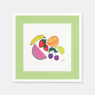 Kleurrijke fruitzomer, kool, geweer servet