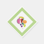 Kleurrijke fruitzomer, kool, geweer servet (Hoek)