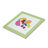 Kleurrijke fruitzomer, kool, geweer tegeltje (Zijkant)