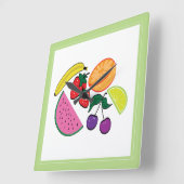 Kleurrijke fruitzomer, kool, geweer vierkante klok (Hoek)