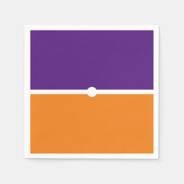 Kleurrijke Fun Banded Paarse Oranje Kleurblokken Servet