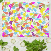 Kleurrijke Fun Blobs Abstract Kunstpatroon Theedoek (Gevouwen)