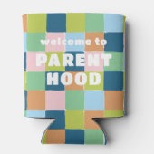 Kleurrijke Fun Block Pattern Baby Party Douche Blikjeskoeler (Achterkant)