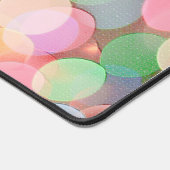 Kleurrijke Fun Bubbles Bokeh Art Desk Mat Pad (Hoek)