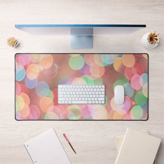 Kleurrijke Fun Bubbles Bokeh Art Desk Mat Pad (Kantoor 1)