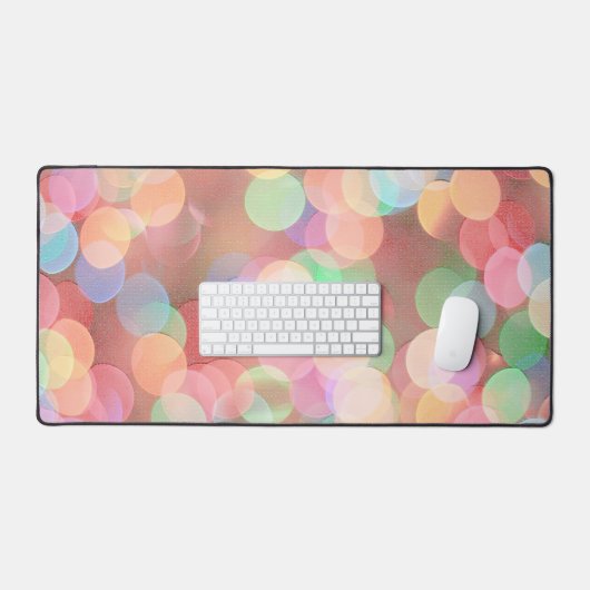 Kleurrijke Fun Bubbles Bokeh Art Desk Mat Pad (Keyboard & Muis)