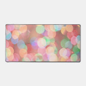 Kleurrijke Fun Bubbles Bokeh Art Desk Mat Pad (Voorkant)