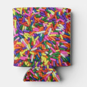Kleurrijke Fun Candy Sprinkels Aangepaste Tekst Blikjeskoeler (Achterkant)
