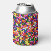 Kleurrijke Fun Candy Sprinkels Aangepaste Tekst Blikjeskoeler (Blikje Achterkant)