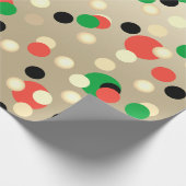 Kleurrijke Fun Christmas Pattern Gold Confetti Sti Cadeaupapier (Hoek)