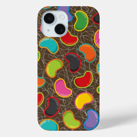 Kleurrijke Fun Jelly Beans Pop Retro Snoep Patroon Case-Mate iPhone Case (Achterkant)
