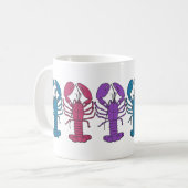 Kleurrijke Fun Langoest Crustaceancore Koffiemok (Voorkant links)