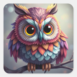 Kleurrijke Fun Owl Stickers