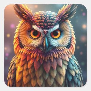 Kleurrijke Fun Owl Stickers