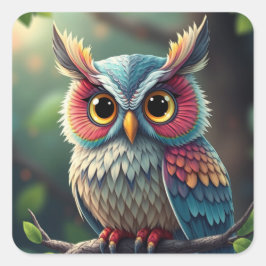 Kleurrijke Fun Owl Stickers
