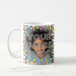 Kleurrijke Fun Pastel Bubble Lijst Rand voor Foto' Koffiemok