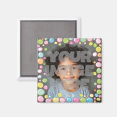 Kleurrijke Fun Pastel Bubble Lijst Rand voor Foto' Magneet (Voorkant / Achterkant)