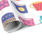 Kleurrijke Fun Patterned Coffee Mok Set Cadeaupapier (Rol Hoek)
