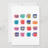 Kleurrijke Fun Patterned Coffee Mok Set Kaart (Voorkant)