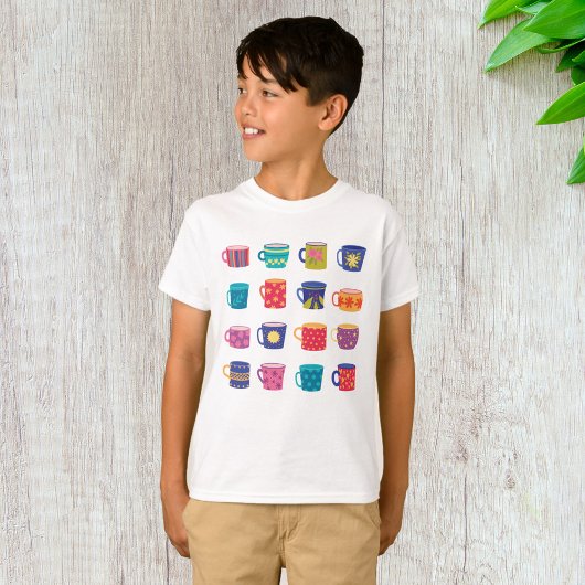 Kleurrijke Fun Patterned Coffee Mok Set T-shirt